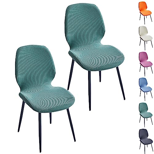 ouxei Stretch-Stuhlhussen-Set, Jacquard, Barhocker/Esszimmerstuhl, Schonbezug, Abnehmbarer Schutz(Light Green 2cs) von ouxei