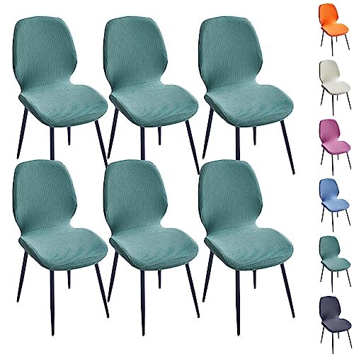 ouxei Stretch-Stuhlhussen-Set, Jacquard, Barhocker/Esszimmerstuhl, Schonbezug, Abnehmbarer Schutz(Light Green 6pcs) von ouxei