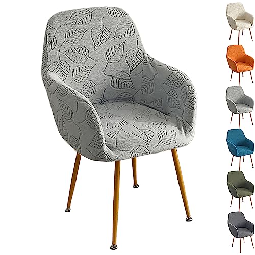 ouxei Stuhlhussen Für Gebogene Sessel, 1er-/2er-/4er-/6er-Set – Elastische, Verdickte Schoner Für Esszimmer/Schlafzimmer/Hotel(Grey 1pcs) von ouxei