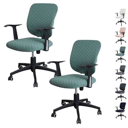ouxei Wasserdichter Stretch-Bürostuhlbezug, Universelles Elastisches Geteiltes Design Für Drehschreibtischstühle, Waschbar(D 2pcs) von ouxei