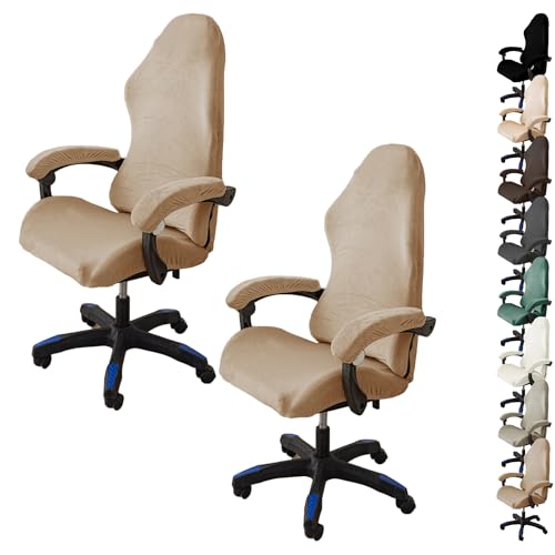 ouxei Weicher Samtbezug Für Gaming-Stuhl – Einfarbiger, Dehnbarer Schonbezug Für Büro-/Computerstühle, Waschbarer Schutz(H 2pcs) von ouxei