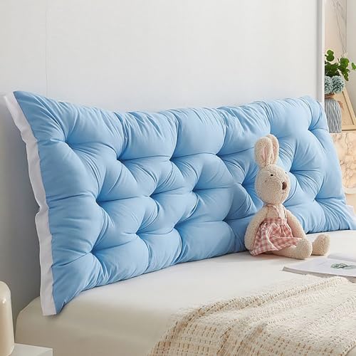 ouxei Weiches Lesekissen Für Das Kopfteil – Großes Rechteckiges Nackenrolle Für Ausruhen Im Bett/Tatami-Dekor(Blue,120 * 50cm) von ouxei