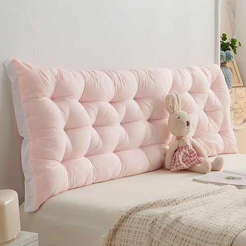 ouxei Weiches Lesekissen Für Das Kopfteil – Großes Rechteckiges Nackenrolle Für Ausruhen Im Bett/Tatami-Dekor(Lightpink,200 * 50cm) von ouxei