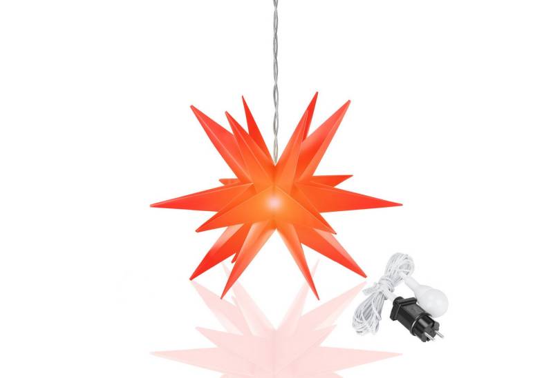 ovilum LED Stern Leuchtstern, aus Kunststoff in Rot zur Zum Aufhängen ovilum LED Stern Leuchtstern, aus Kunststoff in Rot zur Zum Aufhängen von ovilum