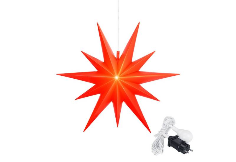 ovilum LED Stern Leuchtstern, aus Kunststoff in Rot zur ovilum LED Stern Leuchtstern, aus Kunststoff in Rot zur von ovilum