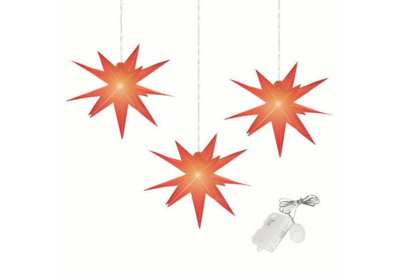 ovilum LED Stern Leuchtstern, aus Kunststoff in Rot zur ovilum LED Stern Leuchtstern, aus Kunststoff in Rot zur von ovilum