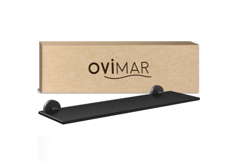 ovimar Badregal Flakstadoy, 1-tlg., aus Glas in Schwarz zur Zum Bohren von ovimar