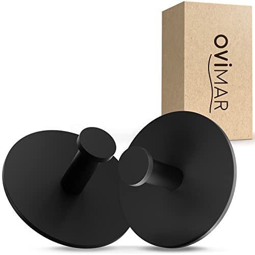ovimar Handtuchhaken 2er Set Danksoya ohne Bohren aus Edelstahl schwarz | als Handtuchhalter selbstklebend kann er auch als Geschirrtuchhalter oder Jackenhalter genutzt werden ovimar Handtuchhaken 2er Set Danksoya ohne Bohren aus Edelstahl schwarz | als Handtuchhalter selbstklebend kann er auch als Geschirrtuchhalter oder Jackenhalter genutzt werden von ovimar
