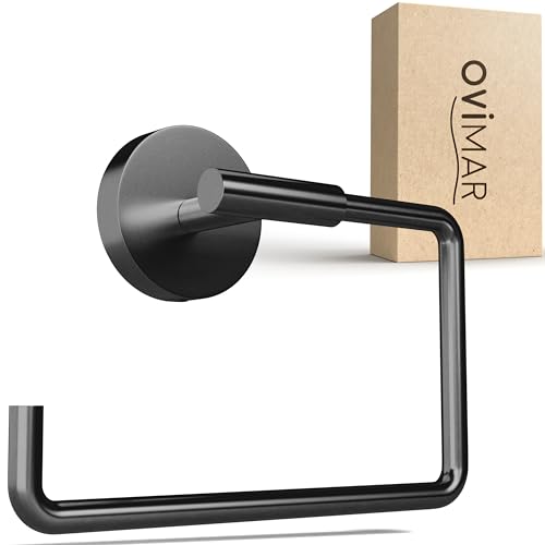 ovimar Toilettenpapierhalter Skardstind zum Bohren Gunmetal | Klorollenhalter in Edelstahl | ohne Deckel | WC Rollenhalter mit Absenkdämpfung zum Bohren | WC Papierhalter von ovimar