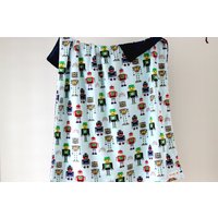 Babydecke Blaue Roboter. Babydecke. Minky Roboter-Babydecke. Kinderwagendecke. Autositzdecke, . Bunte von owesley