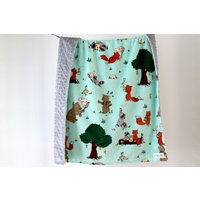 Babydecke Wald Glühflys. Babydecke. Minky Chasing Fireflys Kinderwagendecke. Kuscheldecke von owesley