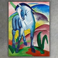 Blaues Pferd I Von Franz Marc Giclée-Leinwanddruck | 1911 Fine-Art-Gemäldedruck Moderne Wanddekoration Großes Museumsposter von ownAprint