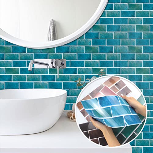 12 Stück 15x30cm Ziegelmuster Fliesenaufkleber Selbstklebendes Vinyl Wasserdichtwandaufkleber FüR KüChe Bad Fliesen Wand Kamin Schrank Dekorationsaufkleber,Blau 12 Stück 15x30cm Ziegelmuster Fliesenaufkleber Selbstklebendes Vinyl Wasserdichtwandaufkleber FüR KüChe Bad Fliesen Wand Kamin Schrank Dekorationsaufkleber,Blau von oxiang