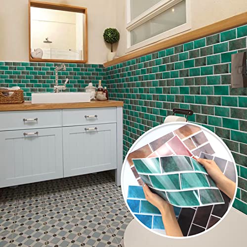 12 Stück 15x30cm Ziegelmuster Fliesenaufkleber Selbstklebendes Vinyl Wasserdichtwandaufkleber FüR KüChe Bad Fliesen Wand Kamin Schrank Dekorationsaufkleber,Grün 12 Stück 15x30cm Ziegelmuster Fliesenaufkleber Selbstklebendes Vinyl Wasserdichtwandaufkleber FüR KüChe Bad Fliesen Wand Kamin Schrank Dekorationsaufkleber,Grün von oxiang