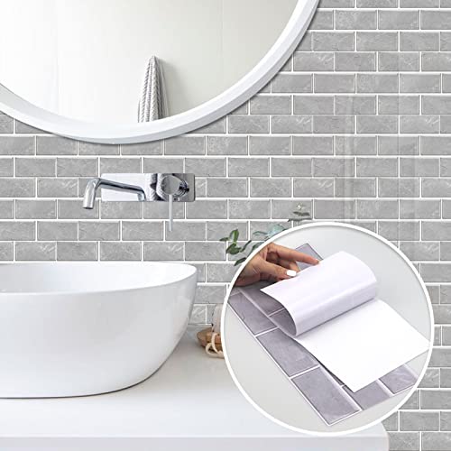 12 Stück 15x30cm Ziegelmuster Fliesenaufkleber Selbstklebendes Vinyl Wasserdichtwandaufkleber FüR KüChe Bad Fliesen Wand Kamin Schrank Dekorationsaufkleber,grau 12 Stück 15x30cm Ziegelmuster Fliesenaufkleber Selbstklebendes Vinyl Wasserdichtwandaufkleber FüR KüChe Bad Fliesen Wand Kamin Schrank Dekorationsaufkleber,grau von oxiang
