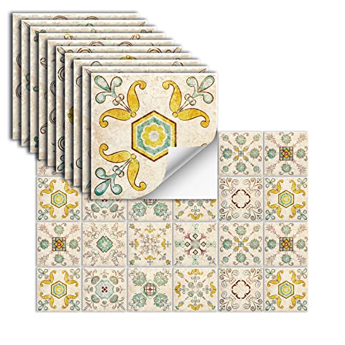 24 Stück Fliesenaufkleber Selbstklebendes Vinyl Wasserdichtwandaufkleber FüR Küche Bad Fliesen Wand Kamin Schrank Dekorationsaufkleber,HZ-44,15 X 15 Cm 24 Stück Fliesenaufkleber Selbstklebendes Vinyl Wasserdichtwandaufkleber FüR Küche Bad Fliesen Wand Kamin Schrank Dekorationsaufkleber,HZ-44,15 X 15 Cm von oxiang