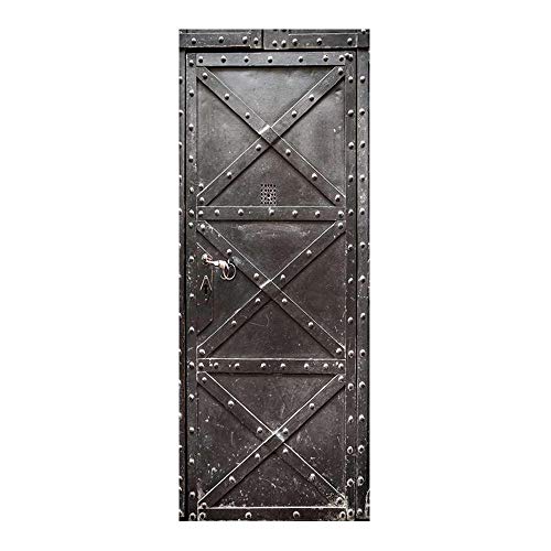 3D Türaufkleber Eisentür Selbstklebende Wandmalerei Home Decoration Wandaufkleber Schlafzimmer Wohnzimmer Abnehmbare Poster Art Aufkleber-90x200cm 3D Türaufkleber Eisentür Selbstklebende Wandmalerei Home Decoration Wandaufkleber Schlafzimmer Wohnzimmer Abnehmbare Poster Art Aufkleber-90x200cm von oxiang
