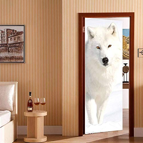 3D Türaufkleber Wolf selbstklebendes Wandbild Home Decoration Wandaufkleber Schlafzimmer Wohnzimmer Abnehmbarer Poster Art Aufkleber-90x200cm 3D Türaufkleber Wolf selbstklebendes Wandbild Home Decoration Wandaufkleber Schlafzimmer Wohnzimmer Abnehmbarer Poster Art Aufkleber-90x200cm von oxiang