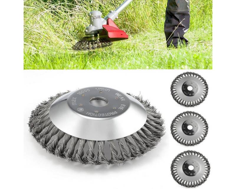 oyajia Benzin-Motorsense 8" Unkrautbürste Freischneider Zubehör 25,4 mm,Langlebig Drahtbürste, Doppelt versiegelte Edelstahldraht-Mähkopf Freischneider Rasenmäher von oyajia