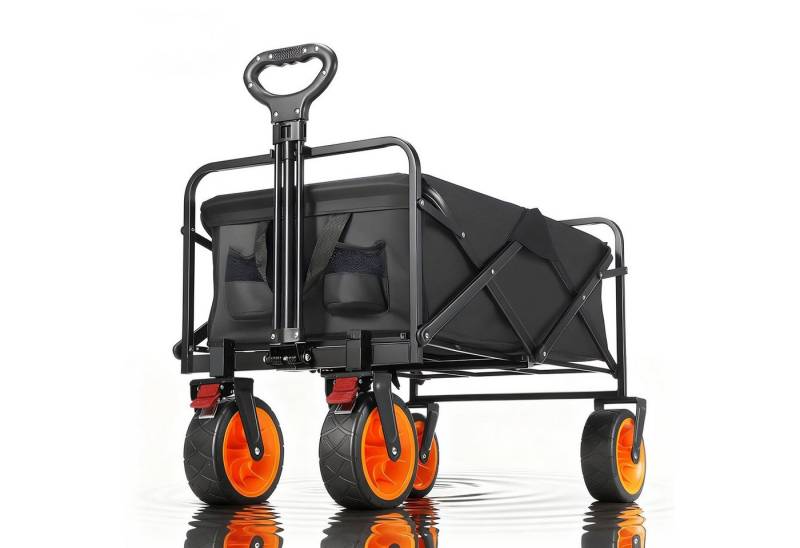 oyajia Bollerwagen Faltbarer Bollerwagen bis 150kg Handwagen Breite Reifen Alle Gelände, Ultrakompakte Faltgröße, mit einer Hand faltbar oyajia Bollerwagen Faltbarer Bollerwagen bis 150kg Handwagen Breite Reifen Alle Gelände, Ultrakompakte Faltgröße, mit einer Hand faltbar von oyajia