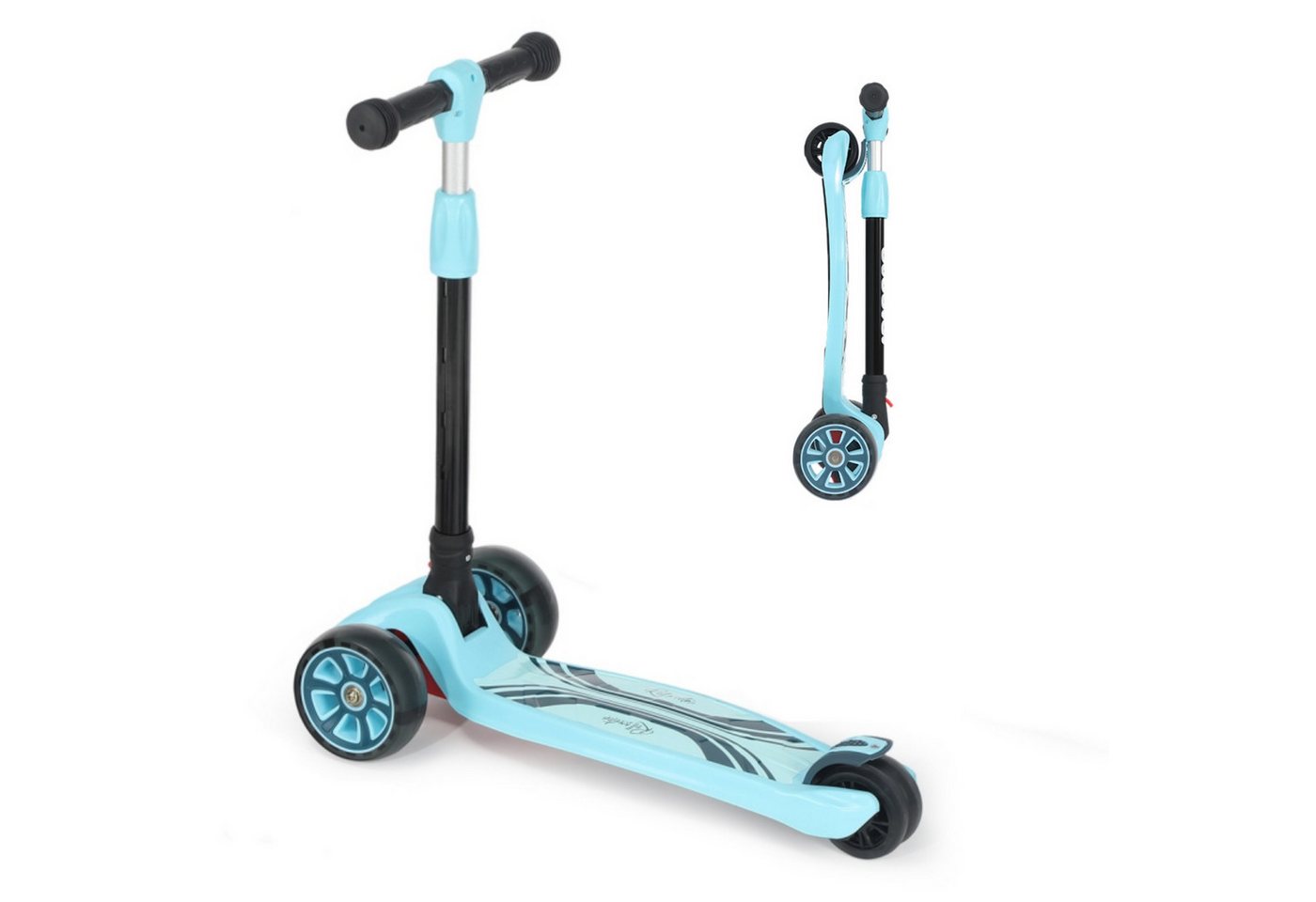 oyajia Cityroller Scooter Roller Kinder Kinderroller Dreiradscooter ab 2 jahre faltbar, (Faltbar Tret-Roller höhenverstellbarer Cityroller), Kinderscooter mit ABEC-9 Kugellager, Belastbar bis zu 100 Kg von oyajia