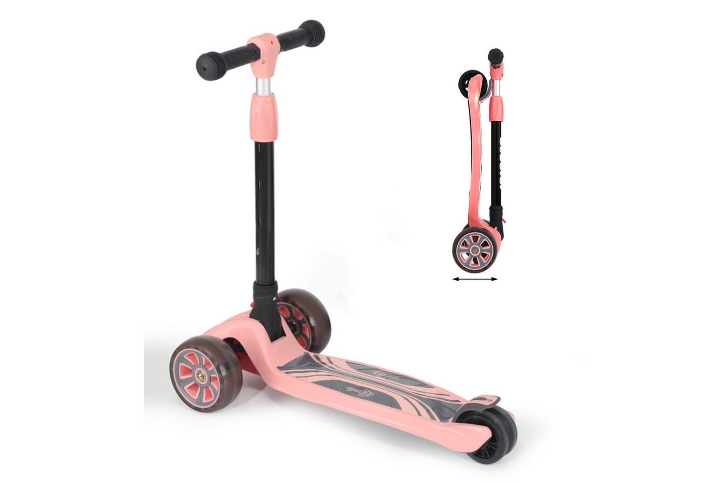 oyajia Cityroller Scooter Roller Kinder Kinderroller Dreiradscooter ab 2 jahre faltbar, (Faltbar Tret-Roller höhenverstellbarer Cityroller), Kinderscooter mit ABEC-9 Kugellager, Belastbar bis zu 100 Kg von oyajia