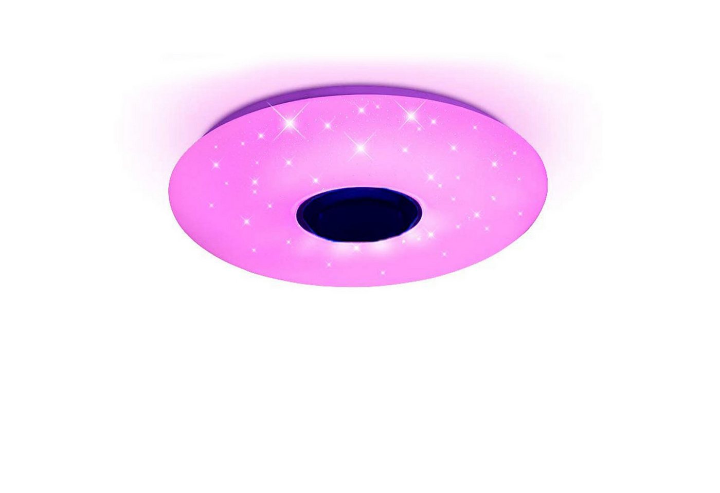 oyajia Deckenleuchte 36W RGB LED Deckenleuchte mit Bluetooth Lautsprecher, APP Dimmbare, LED fest integriert, RGB Farbwechsel (3000~6500K), Deckenlampe Dimmbar mit Fernbedienung oder APP,RGB Deckenleuchte von oyajia