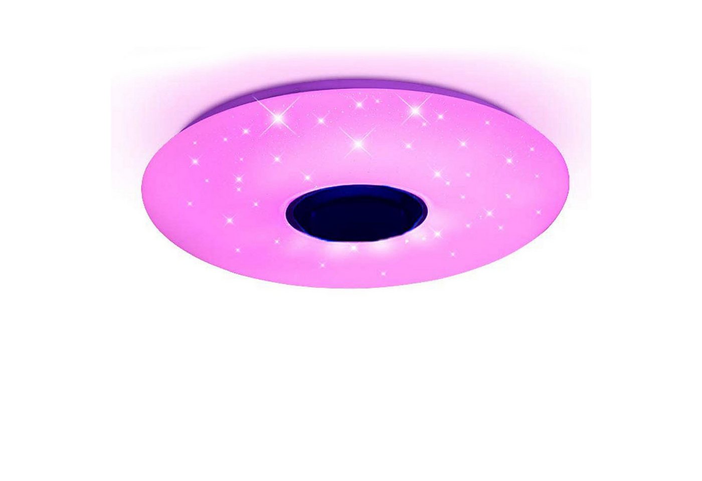 oyajia Deckenleuchte 36W RGB LED Deckenleuchte mit Bluetooth Lautsprecher, APP Dimmbare, LED fest integriert, RGB Farbwechsel (3000~6500K), Deckenlampe Dimmbar mit Fernbedienung oder APP,RGB Deckenleuchte von oyajia