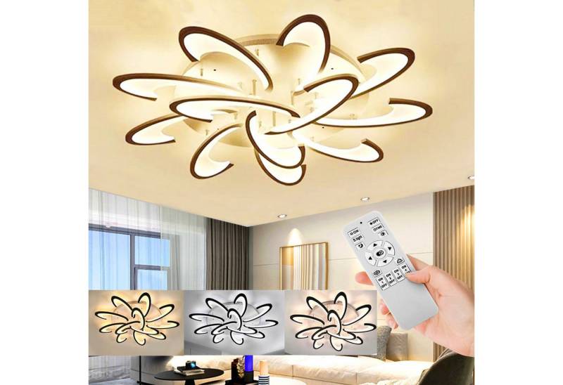 oyajia Deckenleuchte 80W Modern LED Deckenlampe aus Metall, in Blumenförmiges Design, Dimmbar LED Deckenleuchte, für Wohnzimmer, Schlafzimmer, Flur, Küche von oyajia