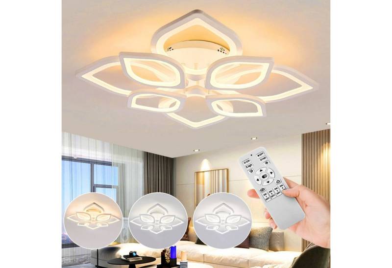 oyajia Deckenleuchte 80W Modern LED Deckenlampe aus Metall, in Blumenförmiges Design, Kaltweiß, Naturweiß, Warmweiß, Dimmbar LED Deckenleuchte,für Wohnzimmer, Schlafzimmer, Flur, Küche oyajia Deckenleuchte 80W Modern LED Deckenlampe aus Metall, in Blumenförmiges Design, Kaltweiß, Naturweiß, Warmweiß, Dimmbar LED Deckenleuchte,für Wohnzimmer, Schlafzimmer, Flur, Küche von oyajia