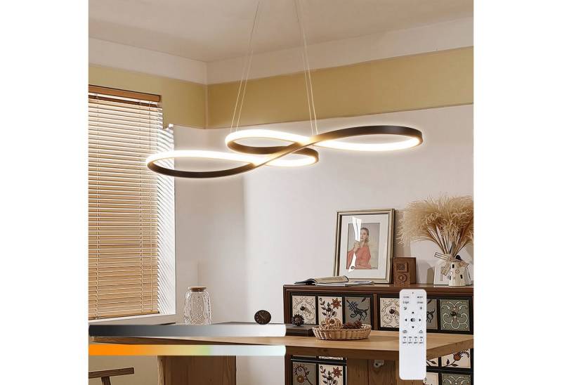 oyajia Deckenleuchte Musiknotenform LED Deckenlampe, Dimmbar Metall Pendelleuchte, 75x32cm, LED fest integriert, Warmweiß, Naturweiß, Kaltweiß, Höhenverstellbar Hängelampe mit Fernbedienung, Esstischlampe,Bürolampe von oyajia
