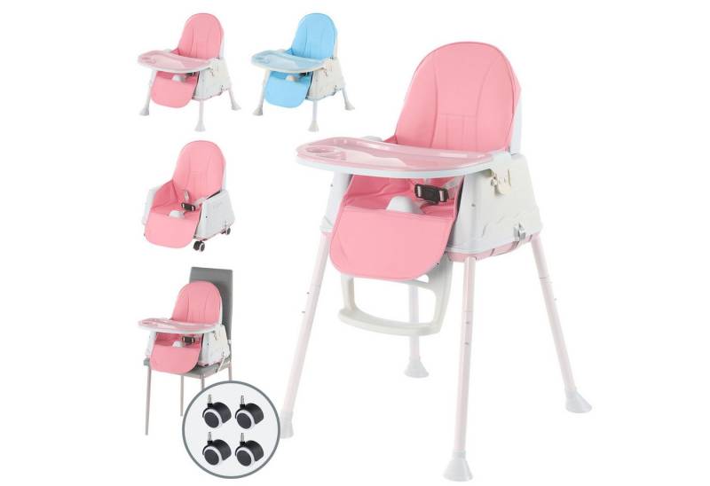 oyajia Kinderstuhl 2-in-1 Baby Kinderstuhl, kinderstuhl Mitwachsend Stuhl Abnehmbar, Verstellbare Höhe und Breite, Babystuhl mit Tablett und 3-Punkt-Gurt von oyajia