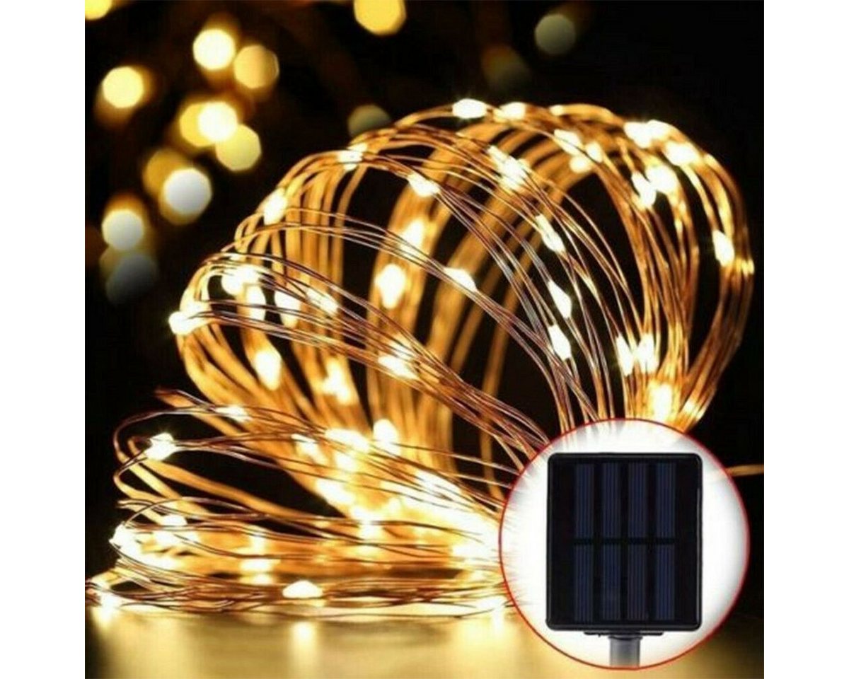 oyajia LED Solarleuchte 12M 100LEDs / 22M 200LEDS Lichterkette LED Solar Kupferdraht Licht, LED fest integriert, warmweiß / kaltweiß/bunt, Wasserdicht IP65 Innen Außen Garten Party Dekor oyajia LED Solarleuchte 12M 100LEDs / 22M 200LEDS Lichterkette LED Solar Kupferdraht Licht, LED fest integriert, warmweiß / kaltweiß/bunt, Wasserdicht IP65 Innen Außen Garten Party Dekor von oyajia