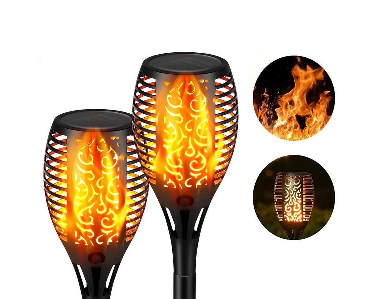 oyajia LED Solarleuchte 2/4/6 x Solar Flammen Lampe 33 LEDs Flammenlicht Solar LED-Fackeln, LED fest integriert, Warmes Licht, IP65 Wasserdicht, Automatisch Ein/Aus LED-Gartenlampe, Solarleuchte oyajia LED Solarleuchte 2/4/6 x Solar Flammen Lampe 33 LEDs Flammenlicht Solar LED-Fackeln, LED fest integriert, Warmes Licht, IP65 Wasserdicht, Automatisch Ein/Aus LED-Gartenlampe, Solarleuchte von oyajia