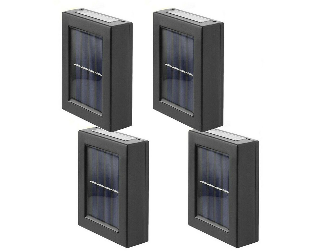 oyajia LED Solarleuchte 2/4 Stück LED Solarlampe Außen-Wandleuchte,Up Down Leuchte Zaunleuchte, LED fest integriert, Warmweiß, Solarleuchten für Außen,Straßenlichter für Weg Treppen Garten oyajia LED Solarleuchte 2/4 Stück LED Solarlampe Außen-Wandleuchte,Up Down Leuchte Zaunleuchte, LED fest integriert, Warmweiß, Solarleuchten für Außen,Straßenlichter für Weg Treppen Garten von oyajia