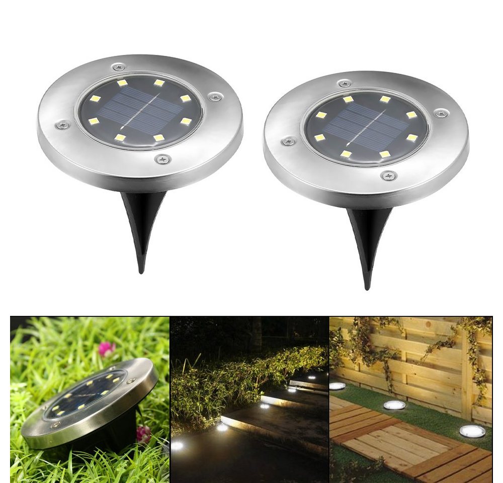 oyajia LED Solarleuchte 2/4er Set Solarleuchte Solar Bodenleuchte LED-Wegeleuchten Außen, LED fest integriert, LED Solarlampe Garten Solarleuchte Bodenleuchte oyajia LED Solarleuchte 2/4er Set Solarleuchte Solar Bodenleuchte LED-Wegeleuchten Außen, LED fest integriert, LED Solarlampe Garten Solarleuchte Bodenleuchte von oyajia