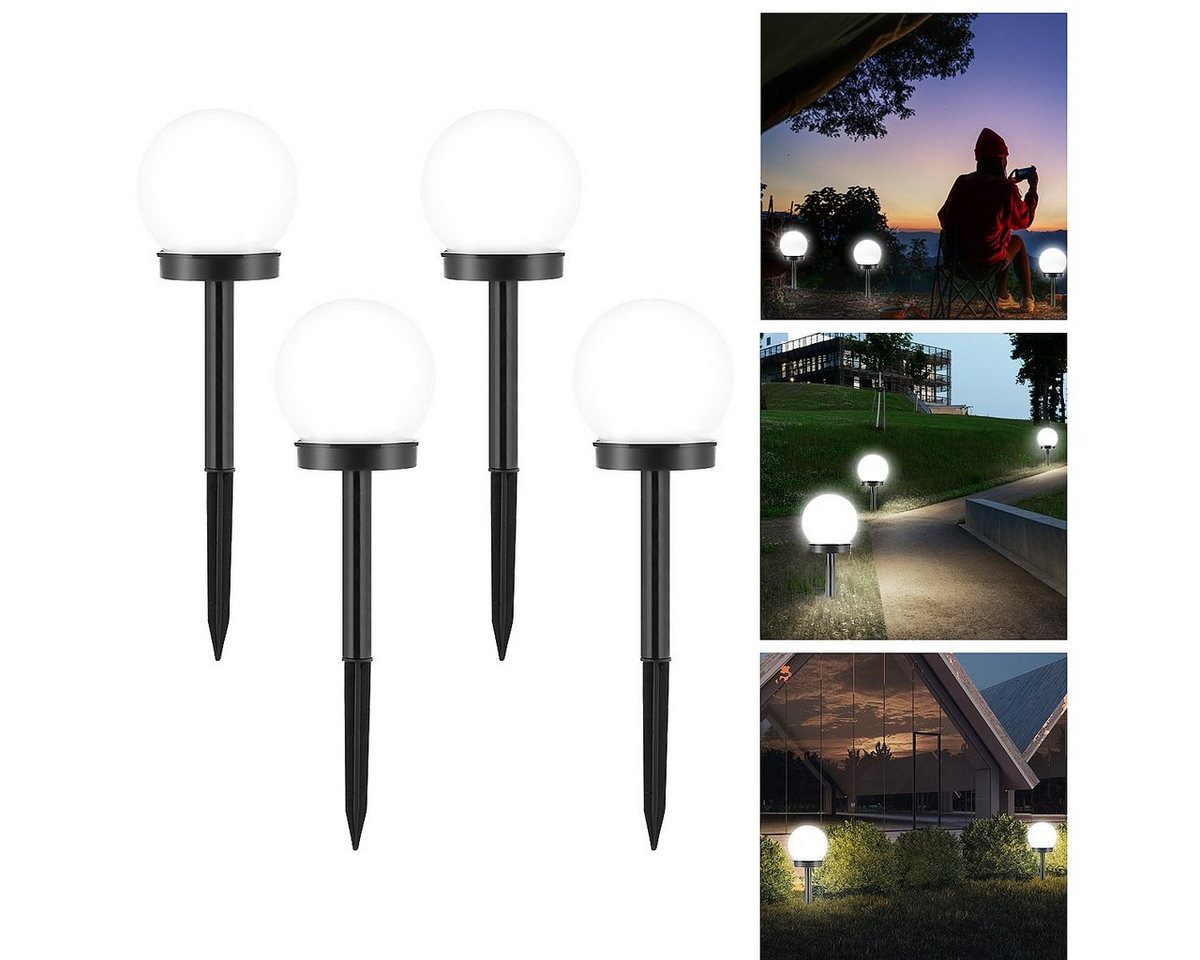 oyajia LED Solarleuchte 4/8 Stück LED Solarlampen Kugel Licht, Höhe 33cm, Ø 10cm Gartenleuchte, LED fest integriert, Solarmodul inkl Akku, Wasserdicht IP65 Wegen Garten Veranda Deko oyajia LED Solarleuchte 4/8 Stück LED Solarlampen Kugel Licht, Höhe 33cm, Ø 10cm Gartenleuchte, LED fest integriert, Solarmodul inkl Akku, Wasserdicht IP65 Wegen Garten Veranda Deko von oyajia
