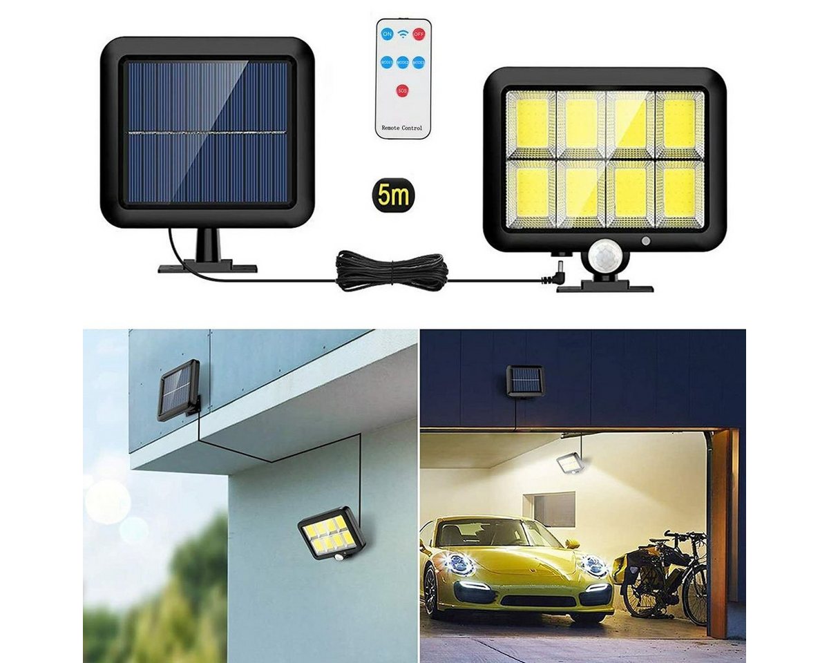 oyajia LED Solarleuchte 56/72 LEDs Strahler Solarlampe mit Bewegungsmelder von oyajia