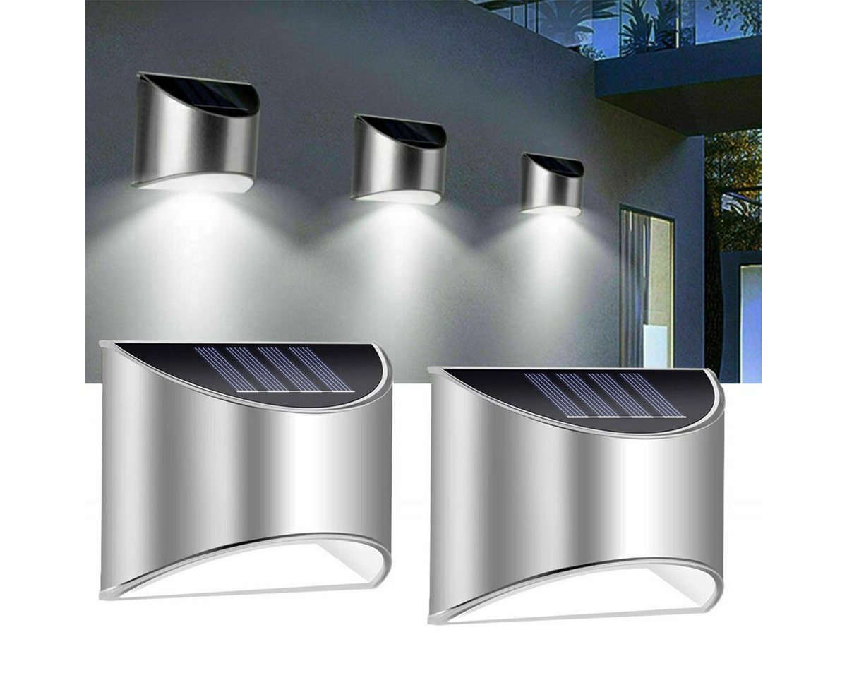 oyajia LED Solarleuchte Solarlampen für Außen, LED Wandleuchte Edelstahl, IP65 Wasserdichte, LED fest integriert, Tageslichtweiß, Sicherheitswandleuchte Solarleuchte,für Garten Pfad Zaun Wand oyajia LED Solarleuchte Solarlampen für Außen, LED Wandleuchte Edelstahl, IP65 Wasserdichte, LED fest integriert, Tageslichtweiß, Sicherheitswandleuchte Solarleuchte,für Garten Pfad Zaun Wand von oyajia