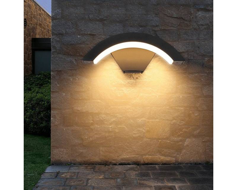 oyajia LED Wandleuchte 18W LED Wandleuchte Außen, Halber Mond Wandlampe mit Bewegungssensor, LED fest integriert, Warmweiß, IP65 wasserfest,Außen Wandlampe für Schlafzimmer, Diele, Balkon von oyajia