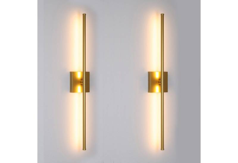 oyajia LED Wandleuchte 2er Set Wandleuchte 7W 70cm, Schwenkbar Lange Streifen Wandlampe, LED fest integriert, Warmweiß, Schwarz Modern Schlanke Wandleuchte Indirekte Beleuchtung von oyajia