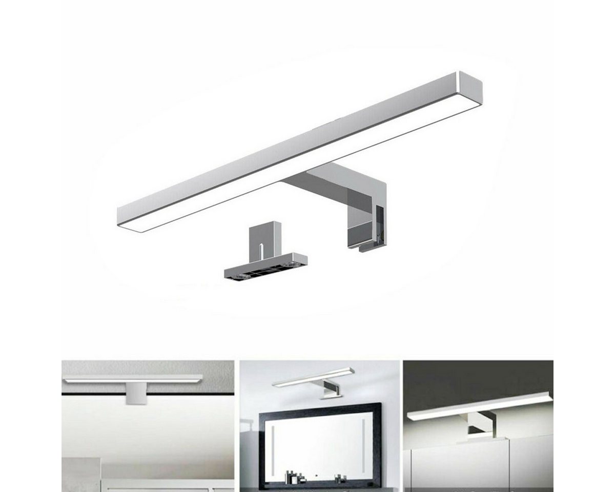 oyajia Spiegelleuchte LED Spiegelleuchte 30cm / 60cm, Bad IP44 Kaltesweiß 6000K, 230V, LED fest integriert, Kaltweiß, Aluminium Schminklicht Badlampe Spiegellampe Schranklampe von oyajia