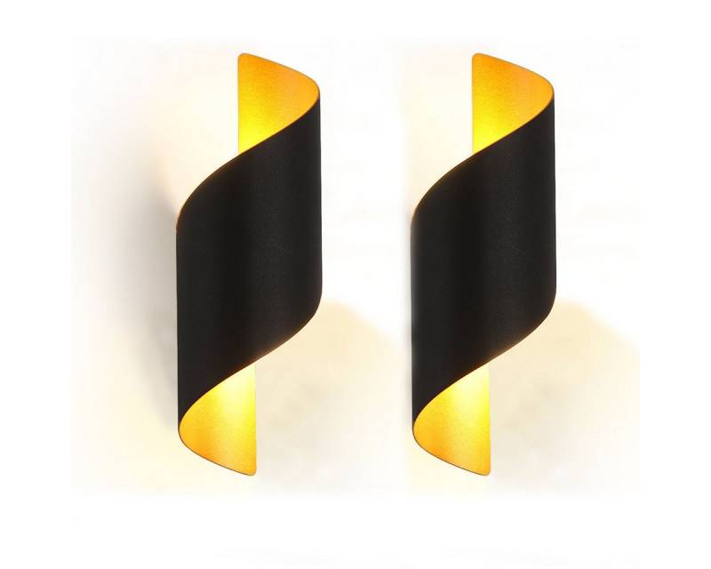 oyajia Wandleuchte 10W LED Wandleuchte, Spiralförmige Wandleuchte, Auf und ab Lichtstrahl, LED fest integriert, Warmweiß, IP65 Wasserdicht Außenwandleuchte,für Wohnzimmer Flur Hotel Garden von oyajia