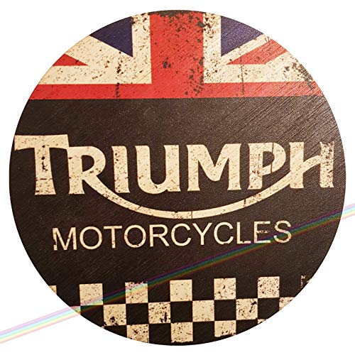 Triumph Holz-Kreis / runde Bar-Schilder, Bar-Zubehör für Zuhause, Pub oder Garten, Bar, Wandschild für Männerhöhle, Geschenkideen, Holz-Bierschilder für Zuhause, Bar, Pub, Schild von p&p homeware