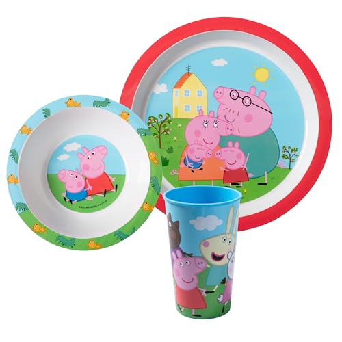 Peppa Pig 3tlg. Frühstücksset von p:os