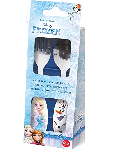 p:os 25212 Frozen Die Eiskönigin - Kinderbesteck, 2-teiliges Besteckset mit Gabel und Löffel, Essbesteck aus rostfreiem Edelstahl mit Kunststoffgriffen p:os 25212 Frozen Die Eiskönigin - Kinderbesteck, 2-teiliges Besteckset mit Gabel und Löffel, Essbesteck aus rostfreiem Edelstahl mit Kunststoffgriffen von p:os