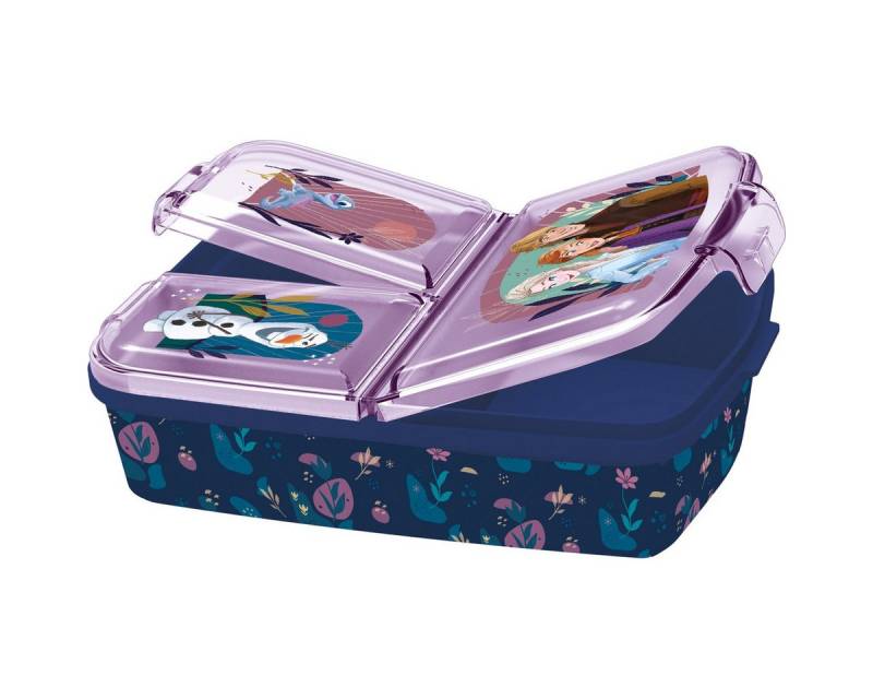 p:os Lunchbox Brotdose Disney Frozen dreigeteilt lila/dunkelblau von p:os