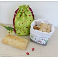 Brotbeutel Brotkorb Brötchenbeutel Ideal Fürs Frühstück 4 in 1/Tasche Für Brot Und Brötchen von pPekee