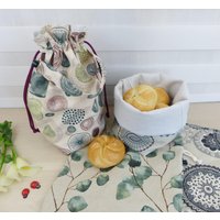 Brotbeutel Brotkorb Brötchenbeutel Ideal Fürs Frühstück 4 in 1/Tasche Für Brot Und Brötchen von pPekee