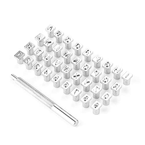 pQirnvIL 1 Schachtel mit 36 Stempelsets für Buchstaben und Zahlen, Metallstanzwerkzeuge für Metall- und Holzstanzstempel 6MM von pQirnvIL